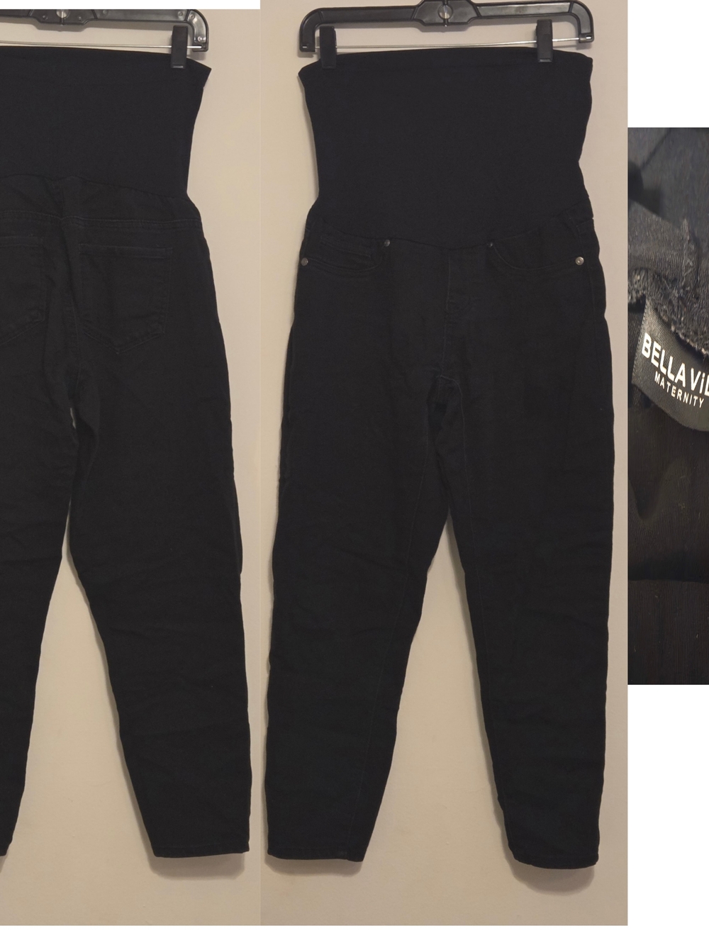 Bella Vida Maternity Black High-Waist Support Jeans